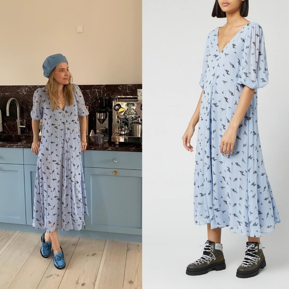 Ganni Blue Dress SZ 36